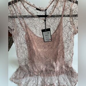 Mohito Women's pink Lace Top size S